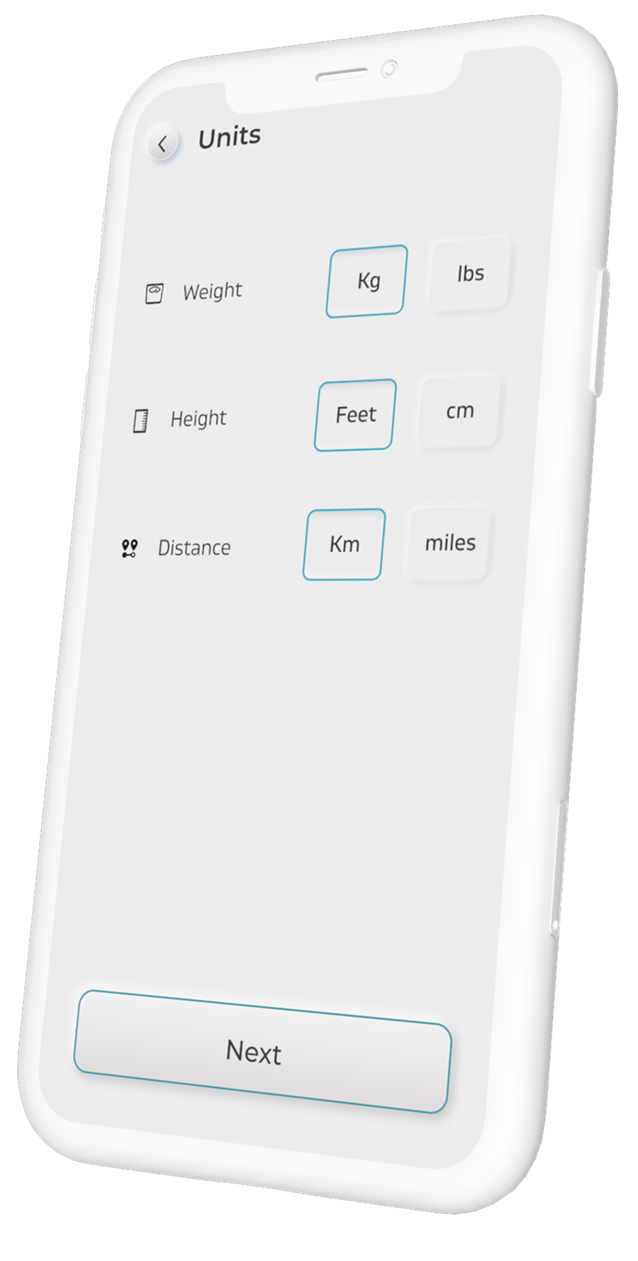 EyeX unit preferences