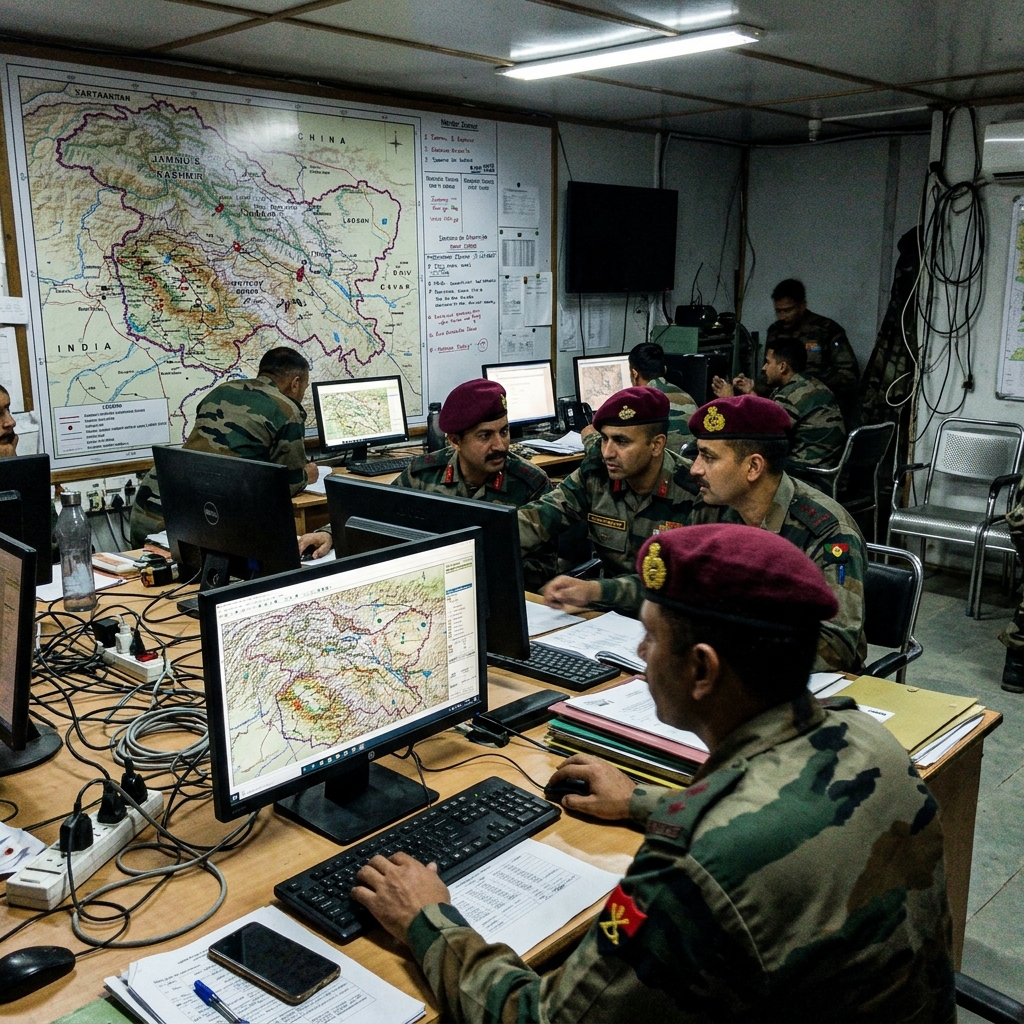 Section lead and medic coordinating from a field operations post