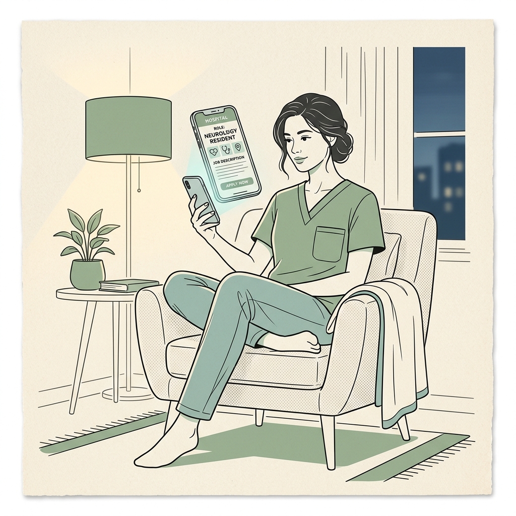 Candidate applying to hospital role from mobile phone